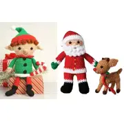 Herrschners® Amigurumi Reindeer & Elf - Set of 2 Crochet Kit