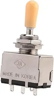 Aswalling Solid Knob Shaft Box Style for 3 Way Pickup Selector Toggle Switch, beige Tip