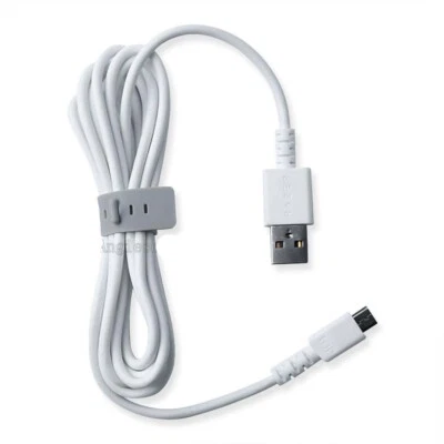 Micro USB Charging Cable White 2m for Razer Pro Click Humanscale Mouse