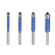 4pcs Router Bit Template Cutter 1/4" Shank Straight Woodwork Wood Flush Trim Set