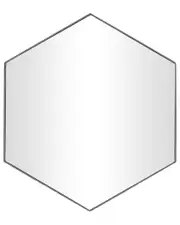 CosmoLiving by Cosmopolitan Black Wood Hexagon Shaped Wall Mirror With Thin Minimalistic Frame