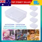 10PCS Mini Clear Plastic Small Box Hook Jewelry Earplugs Container Storage Case