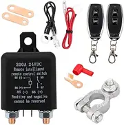 Peakloong Remote Battery Disconnect Switch, Remote Switch for Truck Car Switch Anti Theft, 24V 200A Remote Control Battery Switch