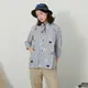 【MOSS CLUB】條紋數字印花布料-女長袖襯衫(三色/版型適中)