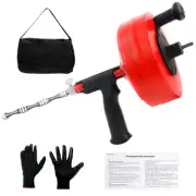 Drain Auger, 35FT 50 FT Drain Snake Plumbing Snake Clog Remover with Drill Ad...