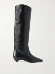 [Le Monde Béryl] Le Monde Béryl - Allegra Leather Knee Boots - Black - IT37 IT 37 Black