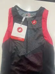 Castelli Donna Rosso Corsa TRI SINGLET WOMENS SMALL $35.00 New W/Tags