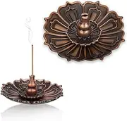 Honitra 2Pcs Insence Burner Holder, Zinc Insence Holder for Sticks, Lotus Incense-Stick Holder for Meditation, Detachable Incense Holder Ash Catch