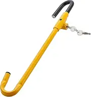 iMonse Steering Wheel Lock for Cars, Wheel Lock, Anti-Theft Car Device,Widening and lengthening Hook Locks Universal Fit, Heavy Duty Secure Device(Yellow)