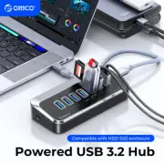 ORICO 7/4 Ports USB C Hub 3.2 Gen 2 10Gbps Splitter Adapter For PC Laptop Tablet
