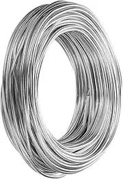 uxcell 4mm Bonsai Training Wire, 1 Roll Floral Wire Stems Anodized Aluminum Tree Wire 95.1 Feet for Gardening Branch Fixing, Silver