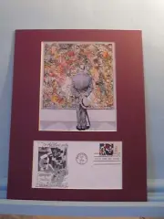 Norman Rockwell's The Art Connoisseur & First Day Cover of the Fine Arts stamp