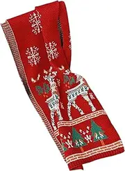 [TOZLU] Fluff Scarf Winter New Year Christmas Knitted Shawl Scarf Christmas Ornaments Kid Scarf Boy