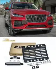 EOS For 17-Up Jaguar F-Pace | Front Bumper Tow Hook Mount License Plate Bracket