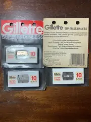 GILLETTE SUPER STAINLESS 10 BLADE PACKAGE NOS- (BAR CODE-4740011907)