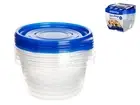 Sistema Package 4 Containers Take Alongs Lt 0.76rotondo, Blue/Clear