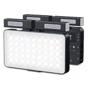 2 In 1 Microphone RGB LED Video Light Photography Selfie Vlog Fill Light 4000mAh