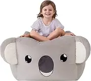 Aubliss Stuffed Animal Storage Bean Bag Chairs for Kids, Velvet Extra Soft Beanbag Chair Cover, X-Large Stuffable Zipper Bean Bag for Organizing Plush Toys Boys Girls, Koala