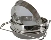 Honey Strainer for 5 Gallon Bucket Stainless Steel Double Sieve Silver