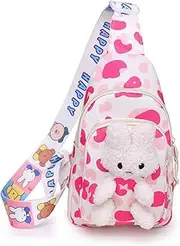 [Hiflyer] Kids Sling Bag, Kids Backpack Kawaii Bag Kids Travel Bag Chest Bag, Kids Crossbody Bag Mini Backpack for Girls