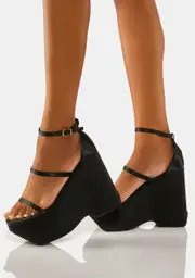[AZALEA WANG] Touch The Sky Wedge Heels