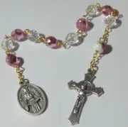 Handmade in the USA St Anastasia 1-Decade Rosary - Patron of Weavers & Knitters