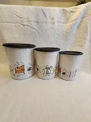 Tupperware Canister 3-Piece Set : Nesting 2416, 2418, 2422 Lids Pawsome Pets