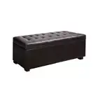 NNEDSZ Leather Storage Ottoman - Brown