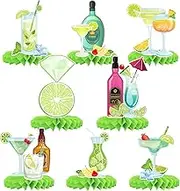 Margs & Matrimony Bachelorette Party Honeycomb Centerpieces, Margarita Party Birthday Decorations, Lemon Cocktail Martini Themed Party Table Centerpieces Mexican Fiesta Bachelorette Party Decorations
