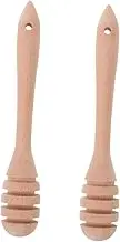 GRADENEVE 2 Pack Wooden Honey Stirrer Stick Sticks for Jar Reusable Mixing for Tea Coffee
