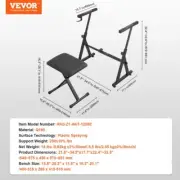 Piano Keyboard Stand and Bench Set Heavy Duty Adjustable for 54 to 88 Key Pianos