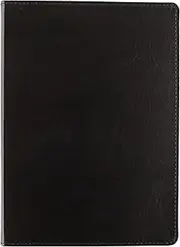 C.R. Gibson Black Leather Large Journal Notebook, 7.5" W x 10.25" L, 192 Pages