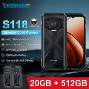 DOOGEE S118 Rugged Smartphone 512GB ROM 10800mAh 33W Charge 50MP Triple Camera