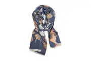 Urban Gingko Leaf Scarf Stylish Womens/Ladies Fashion Soft Neck Wrap Blue