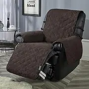 STONECREST Recliner Chair Cover, Waterproof Microsuede Slipcover, Stay in Place (Chocolate, Recliner 23"(58CM) Regular)