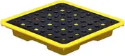 Spill-Proof Tray Oil Tank Spill Tray，Paint Bucket Spill Containment Platform, Labs Desk Containment Tray, Mini Drum Stackable Capacity Grating Pallet for Industrial(4 L/33X33X5.8 CM)