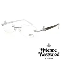 在飛比找momo購物網優惠-【Vivienne Westwood】經典土星設計無框光學眼