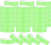 uxcell Paper Wristbands for Events, 200 Pack Neon Party Wrist Bands, Colored Waterproof Concert Identification Wristbands Hand Bands for Bar Entrance Admission Fluorescent Green
