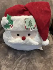 Santa Clause Plushie Throw Pillow Christmas New VIRAL 18x18 2024 Red Hat