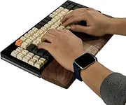 YMDK Split 75 SP84 Wood Solid Wooden Walnut Split Keyboard Wrist Rest
