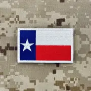 Texas State Flag Patch v2 Lone Star US USA Embroidered - Hook & Loop