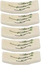 BRIGHTFUFU 5pcs Ceramic Chopstick Rests Japanese Style Holders for Household Use Elegant Prevent Rolling for Home Kitchens Restaurants and Gifting