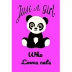 JUST A GIRL WHO LOVES PANDA NOTEBOOK JOURNAL FOR GIRLS - PINK: CUTE PANDA WIDE RULED PAPER NOTEBOOK JOURNAL - NIFTY BABY ORANGE PANDA WIDE BLANK LINED