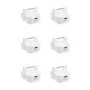 6x Boxsweden 2-Compartment Bathroom Caddy Carry Storage Organiser 25x21cm White