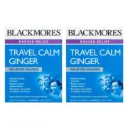 2x Blackmores Travel Calm Ginger 45 Tablets reducing motion sickness symptom