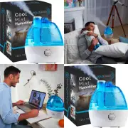 Cool Mist Air Humidifier Ultrasonic Room Office Home Auto Shut Off 2.2L Diffuser