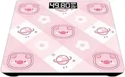 Smart Body Fat Scale, Wireless Body Fat Scale, Precision Health Monitor, Muscle Mass Analyzer, App Synchronization, Temperature Sensor, Pink, Ideal for Weight Management