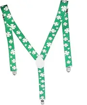 [CATIEBYE] Patrick's Day Suspenders Elastic Unisex Adjustable Stretchy for Kids Men's