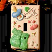Baby Light Switch Plate Cover 3D Resin NEW Nursery Bedroom
