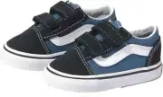Vans Unisex Old Skool V Shoes TrueBlue/Navy Suede Tri (No Laces) Toddler 9